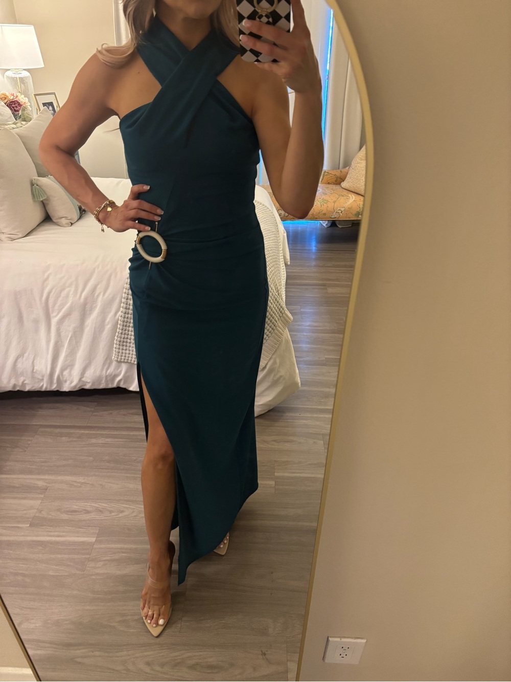 Nicholas the Label Cory Asym Twist Gown | Jade | US Size 2 | NWT